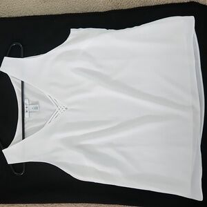 White House Black Market White Shell Tank Cami Size Medium